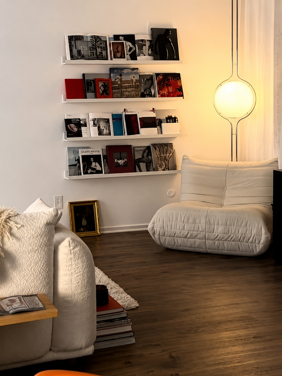 Emeric | Bauhaus Acrylic Globe Arc Floor Lamp