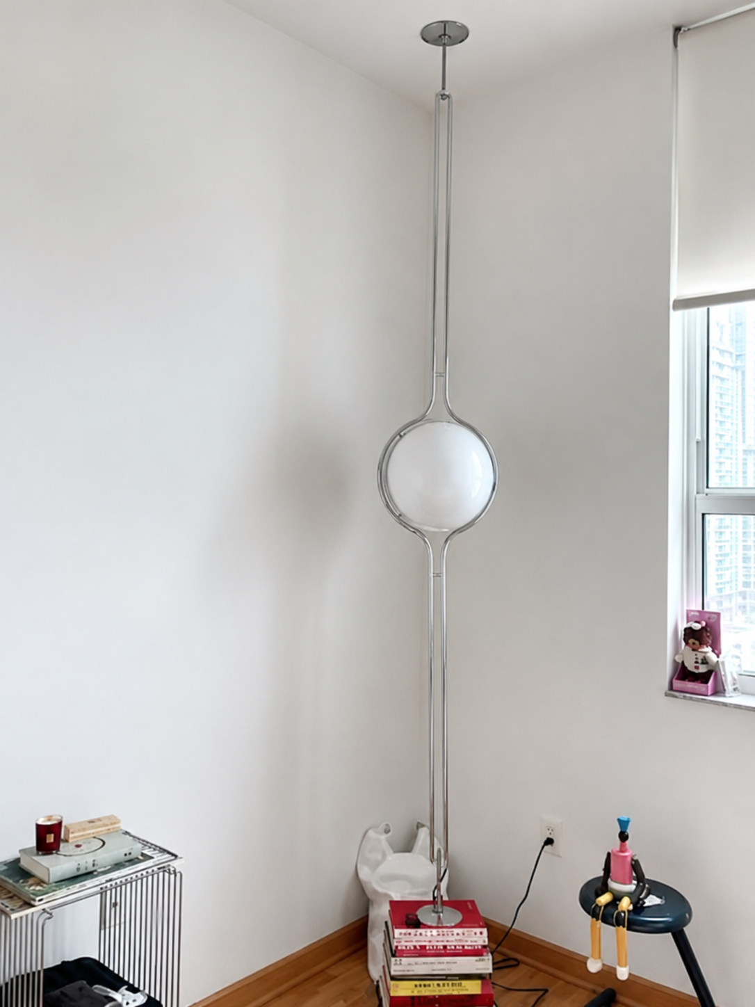 Emeric | Bauhaus Acrylic Globe Arc Floor Lamp