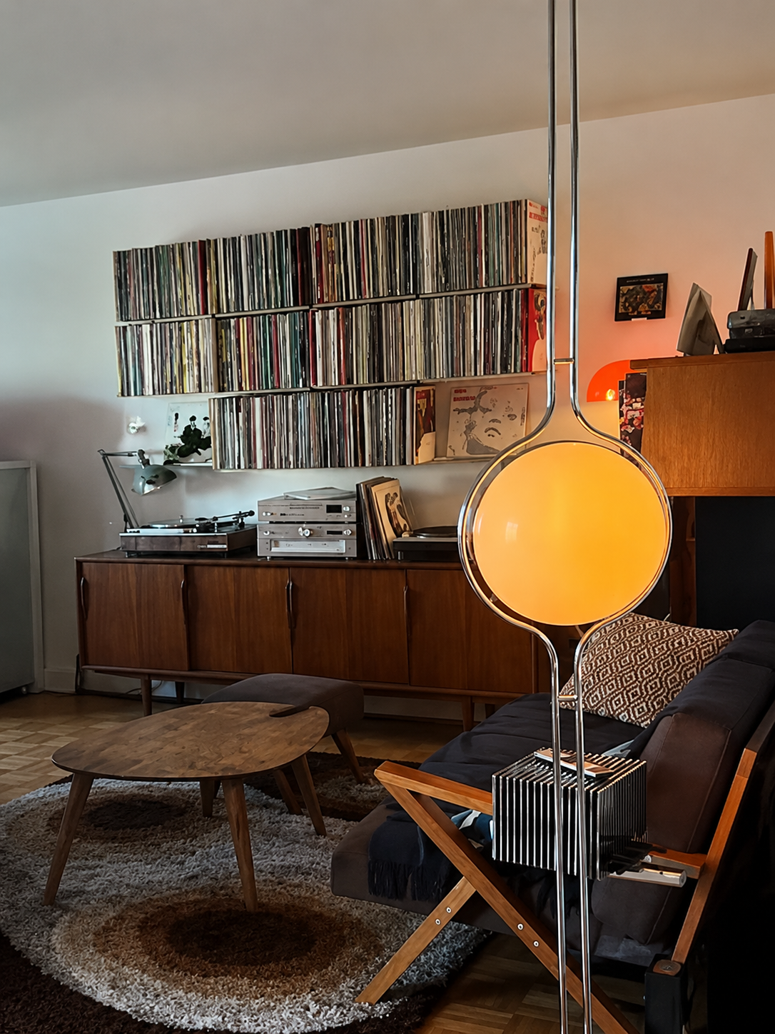 Emeric | Bauhaus Acrylic Globe Arc Floor Lamp