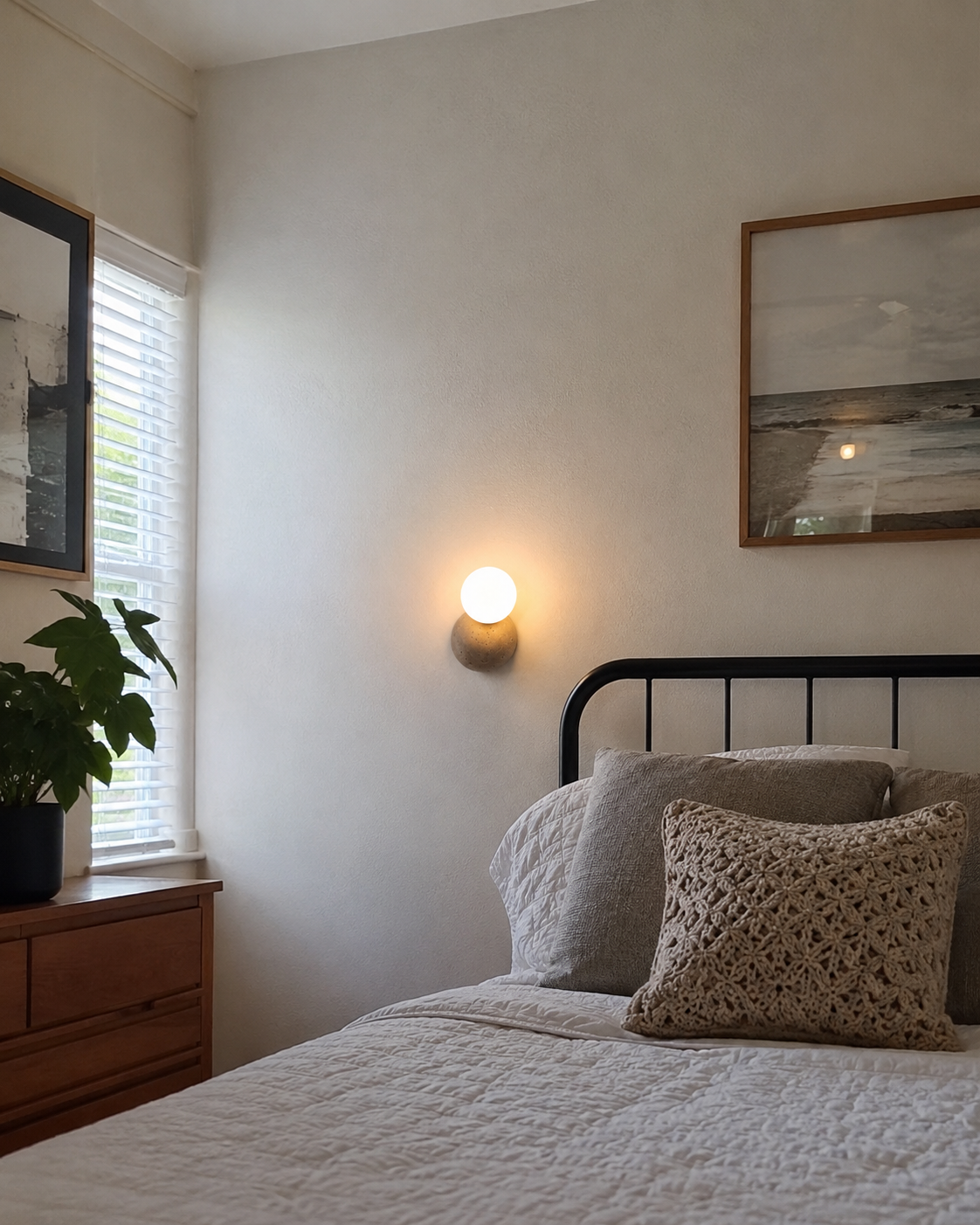 Wes | Stone Globe Wall Sconce