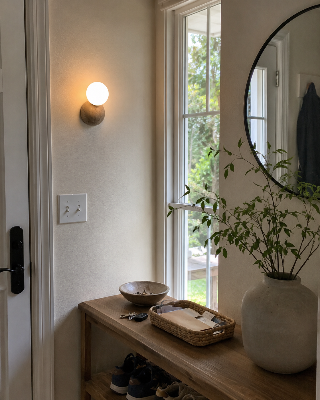 Wes | Stone Globe Wall Sconce