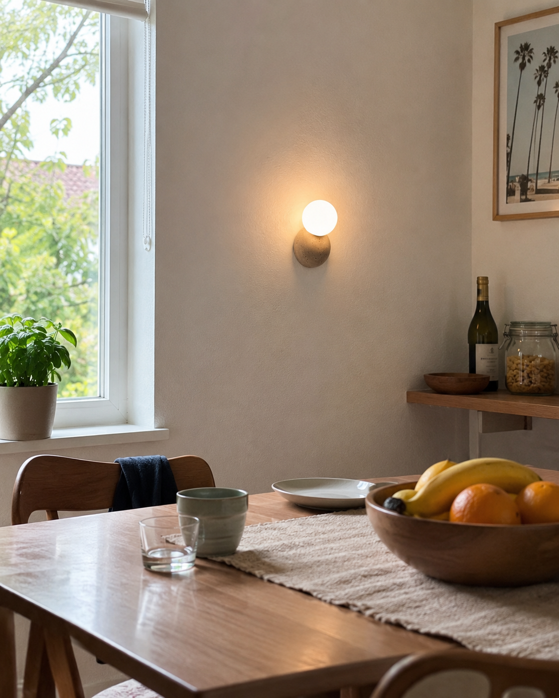 Wes | Stone Globe Wall Sconce