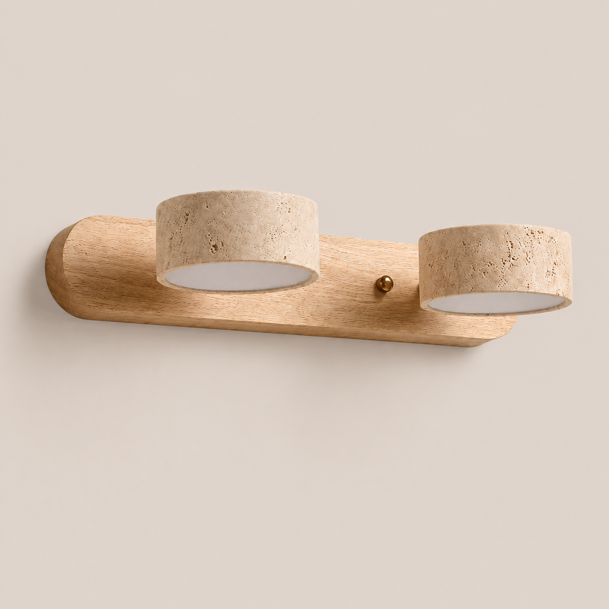 Reid | Travertine Duo LED Wall Light