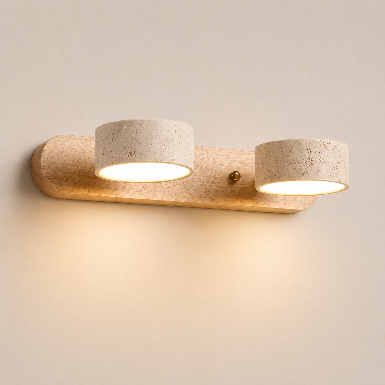 Reid | Travertine Duo LED Wall Light