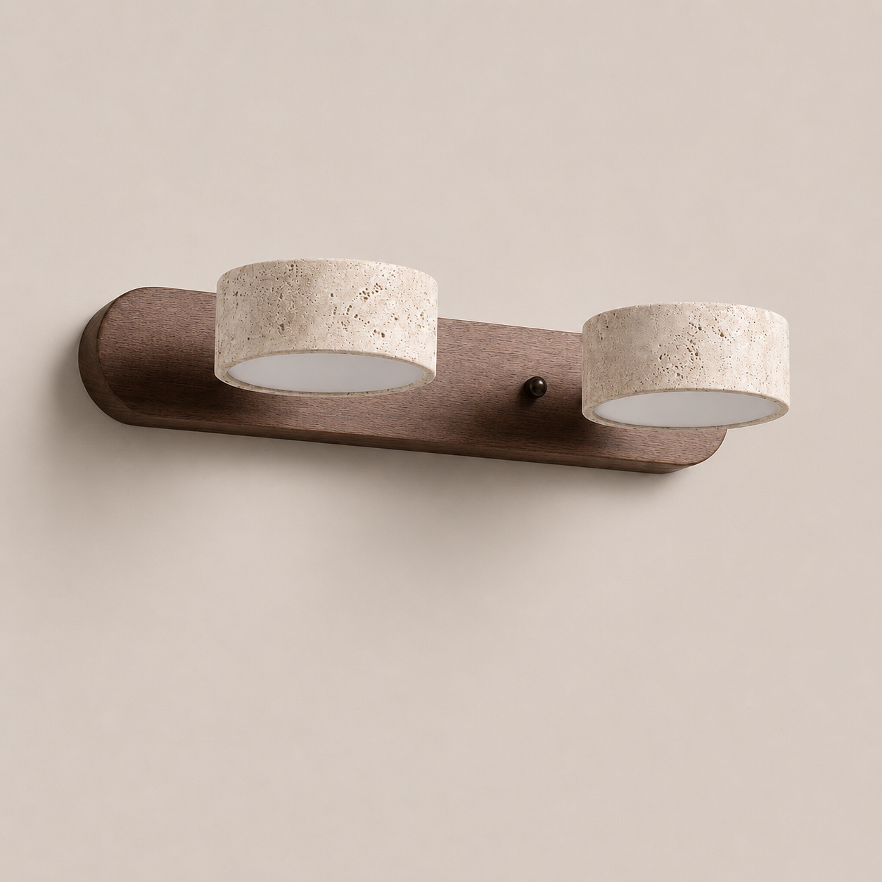 Reid | Travertine Duo LED Wall Light