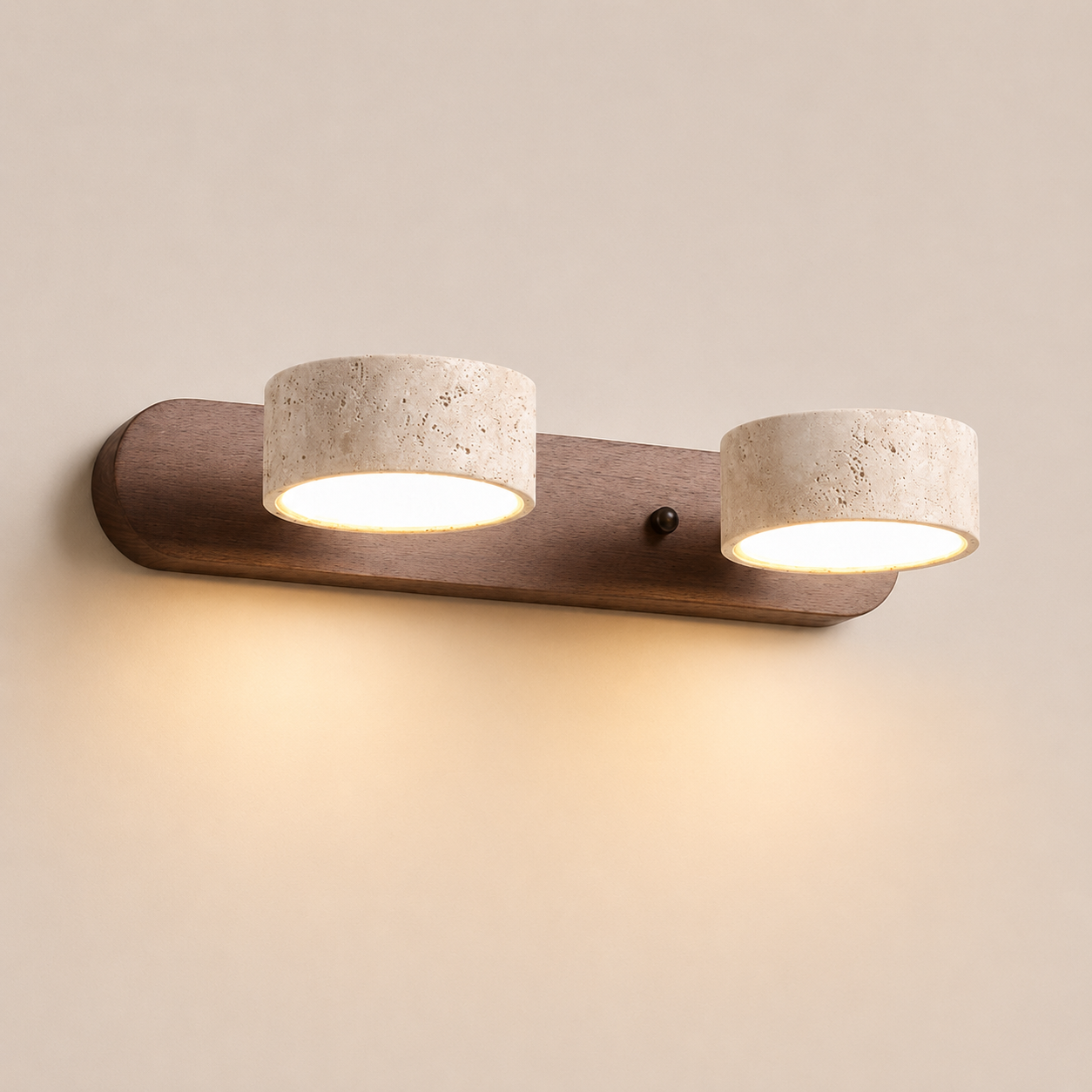 Reid | Travertine Duo LED Wall Light