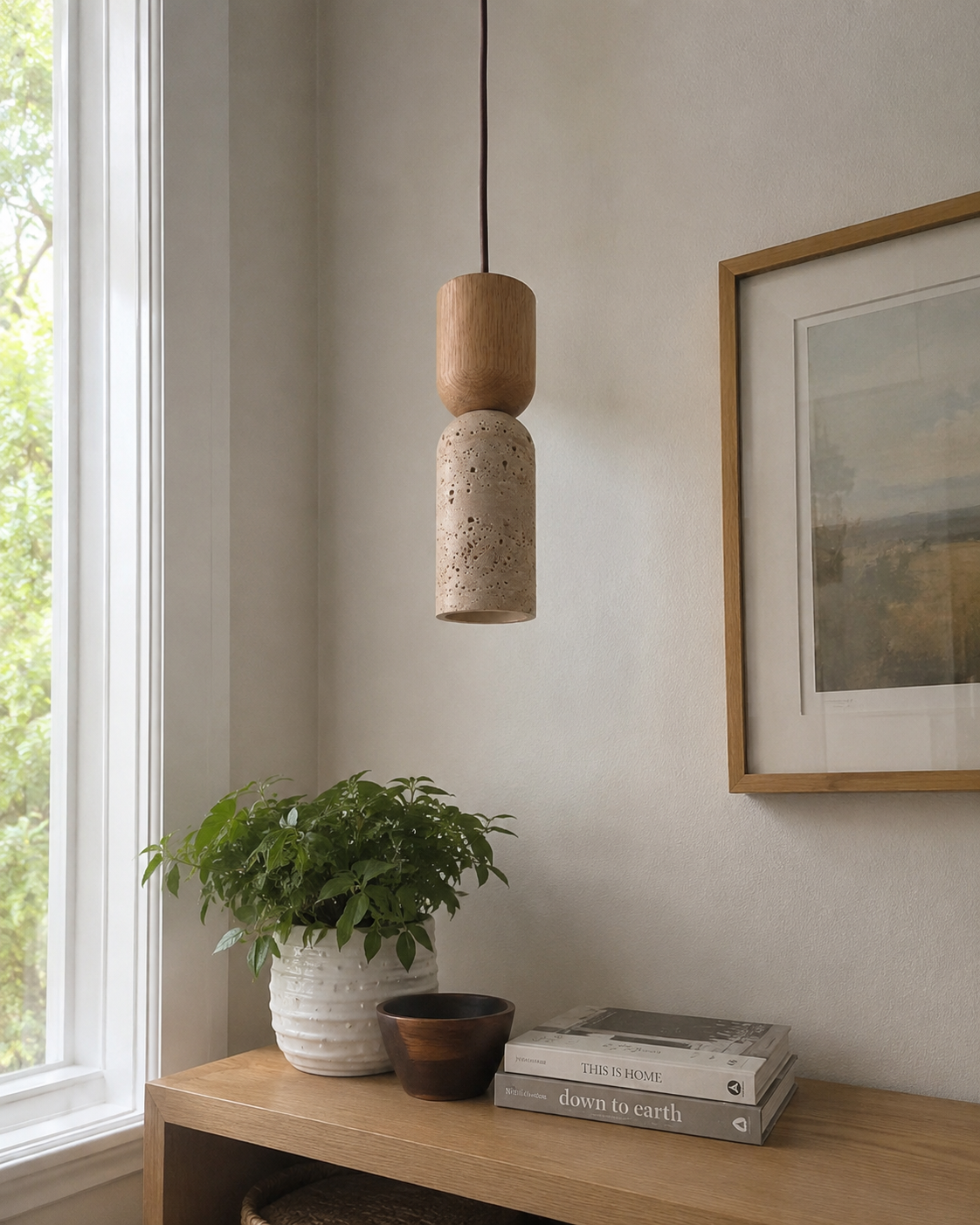 Atlas | Japanese Wabi-Sabi Stone Pendant Light