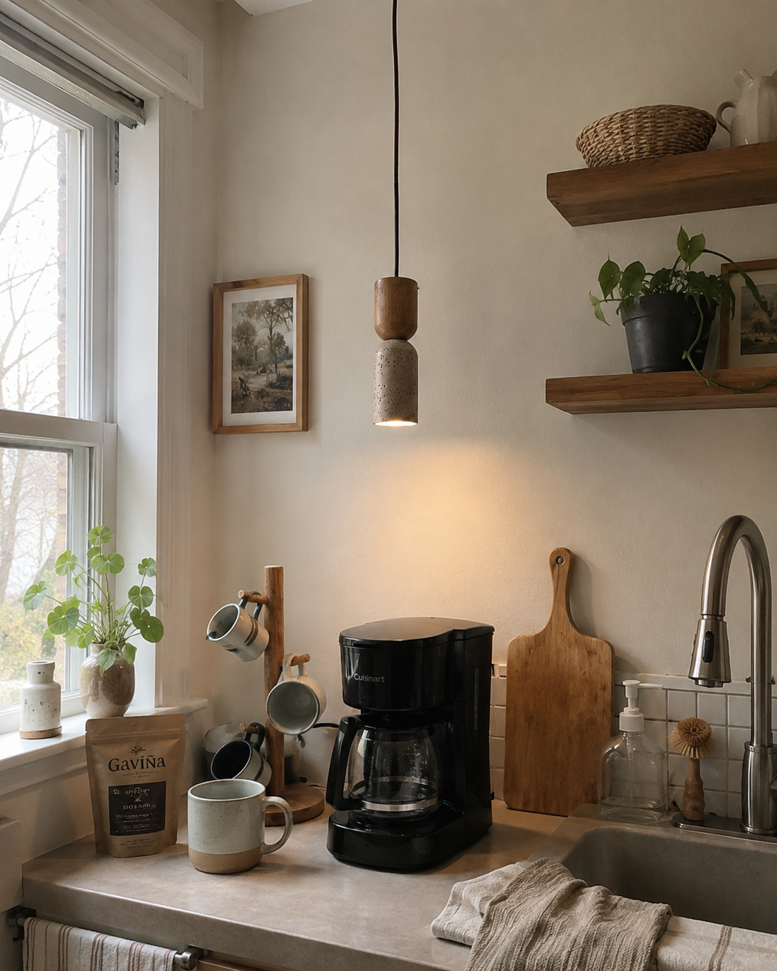 Atlas | Japanese Wabi-Sabi Stone Pendant Light