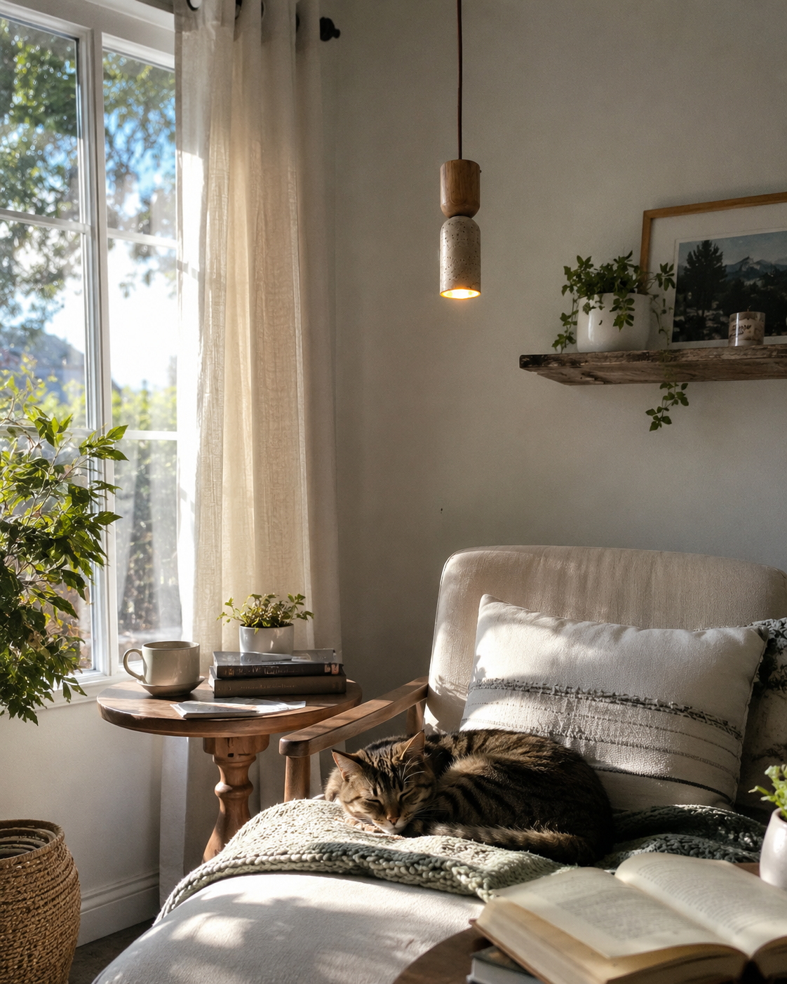 Atlas | Japanese Wabi-Sabi Stone Pendant Light