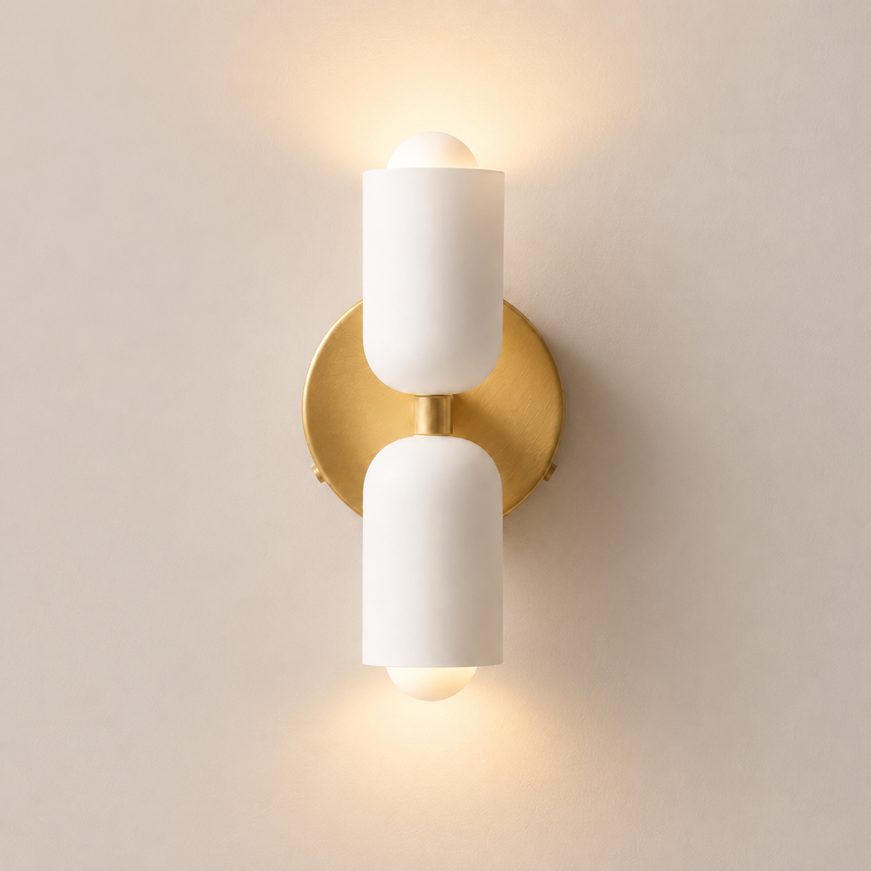 Colette | Modern French Cream Double Glass Wall Sconce