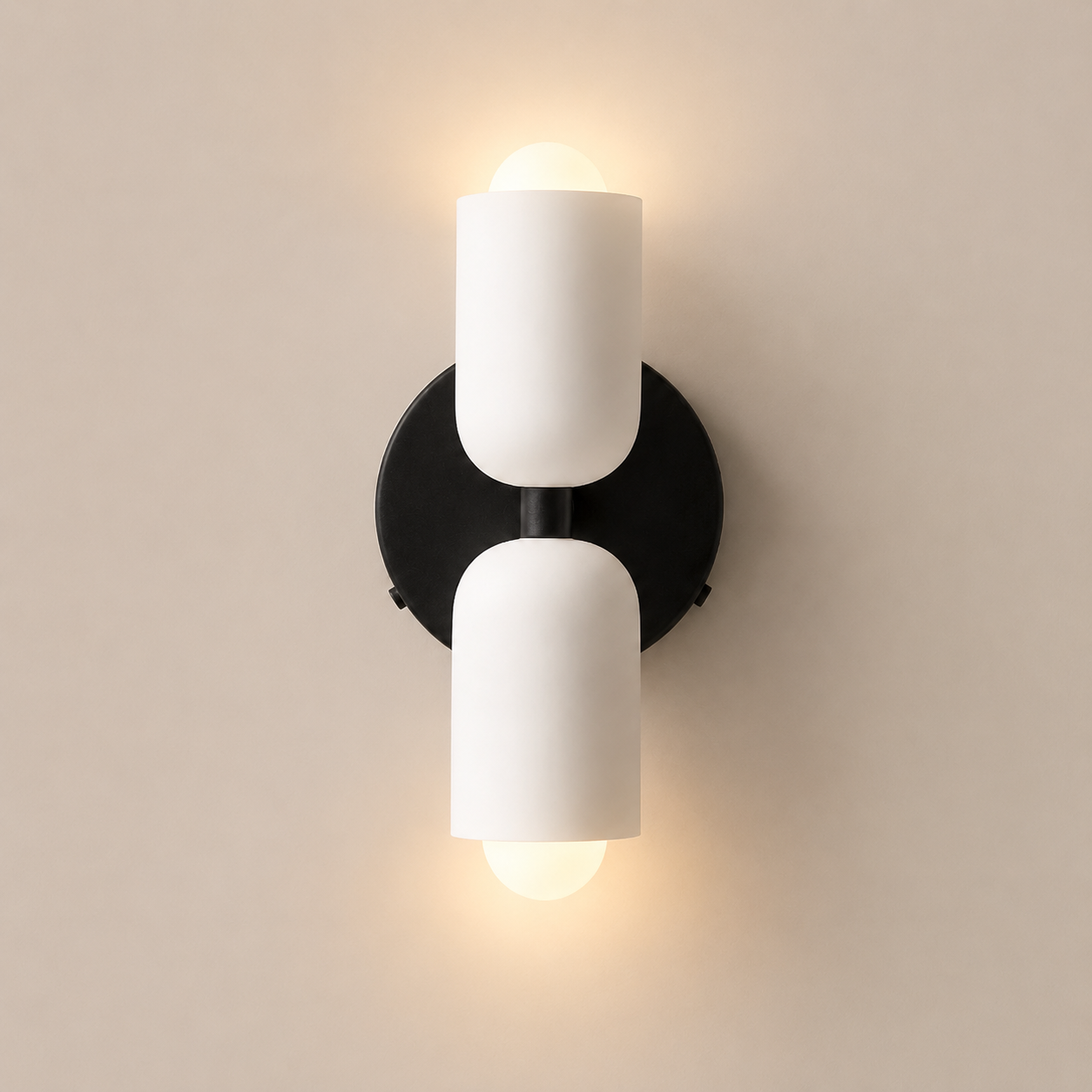 Colette | Modern French Cream Double Glass Wall Sconce
