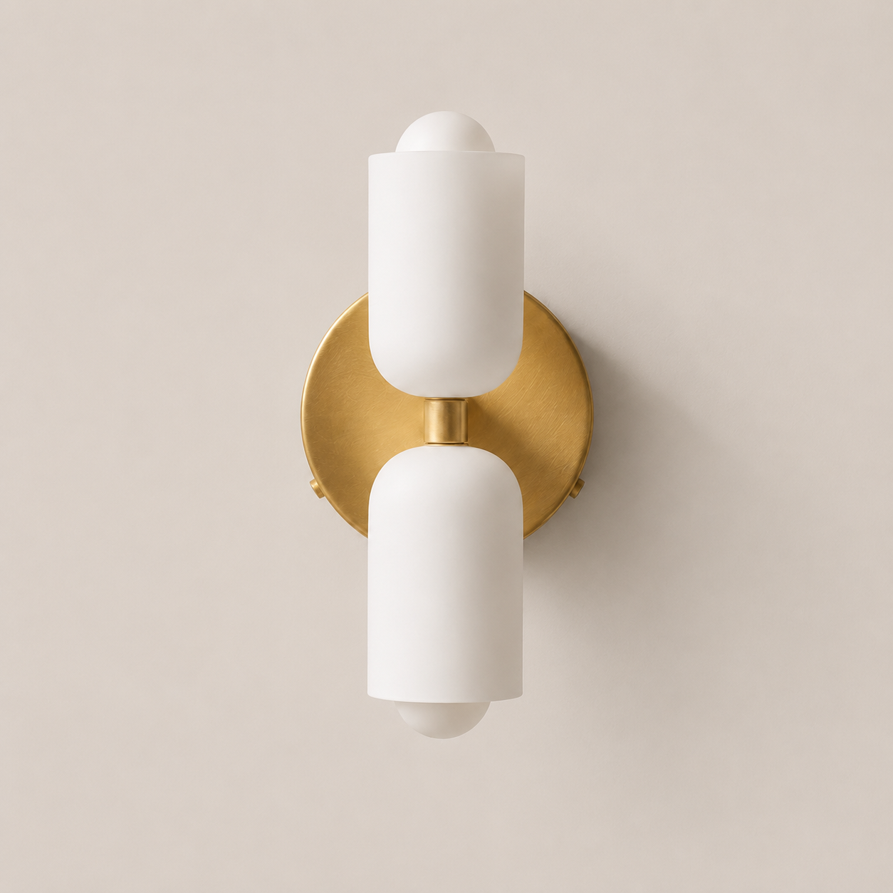 Colette | Modern French Cream Double Glass Wall Sconce