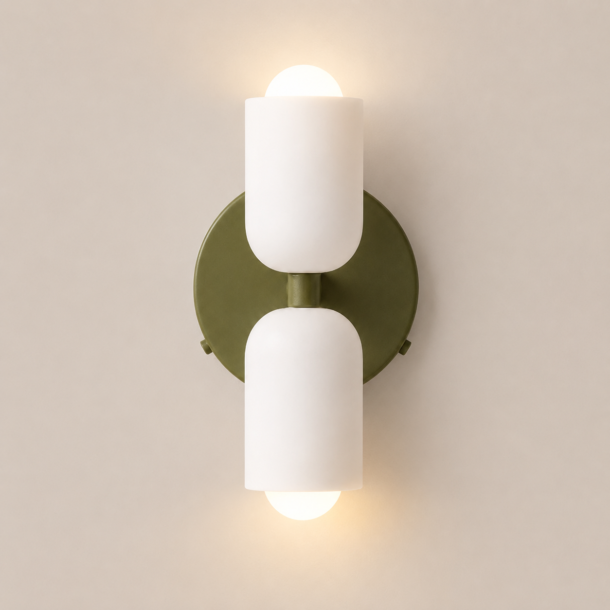 Colette | Modern French Cream Double Glass Wall Sconce
