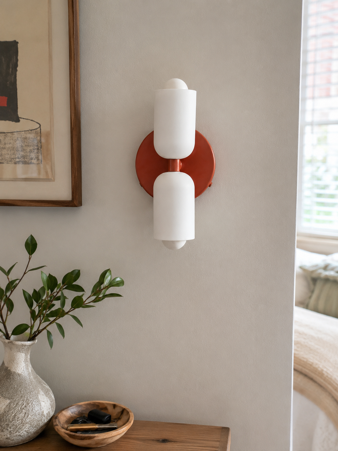 Colette | Modern French Cream Double Glass Wall Sconce