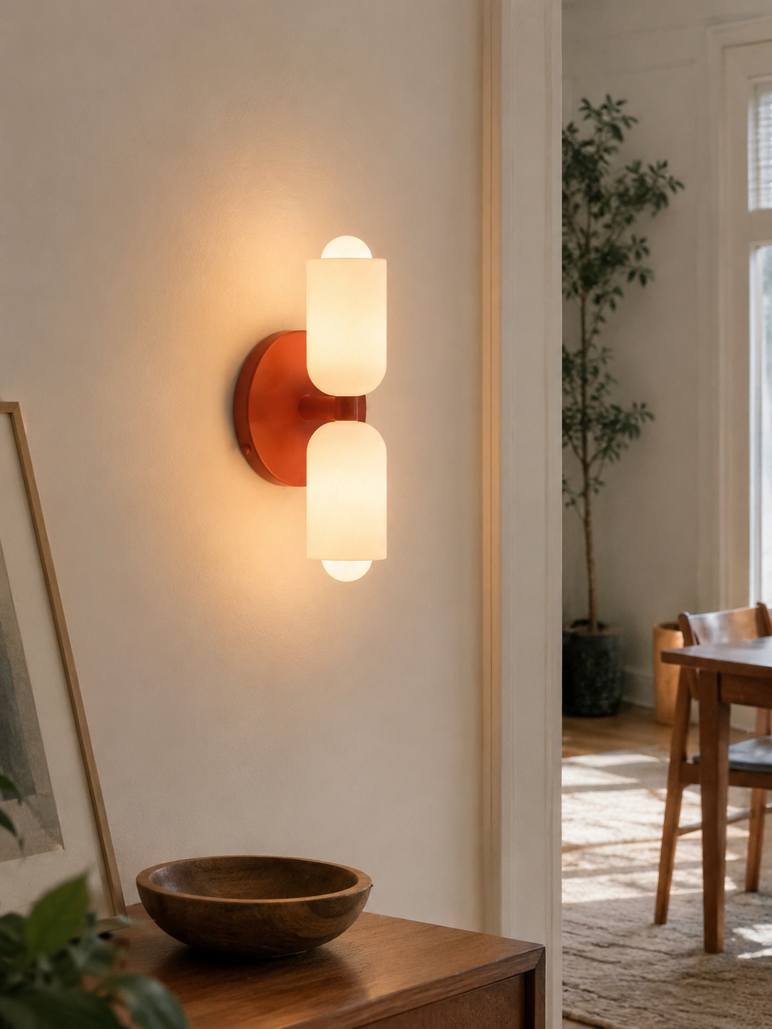 Colette | Modern French Cream Double Glass Wall Sconce