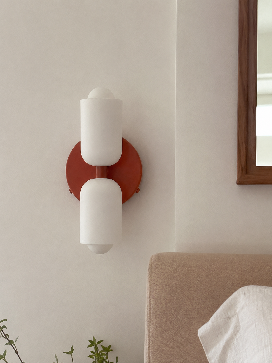 Colette | Modern French Cream Double Glass Wall Sconce
