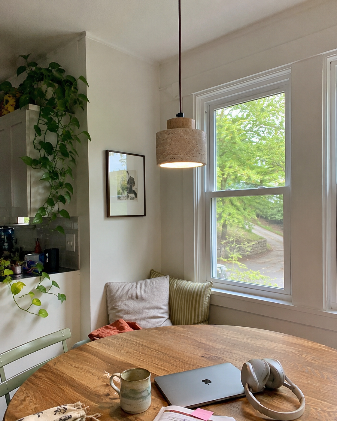 Ash | Japanese Wabi-Sabi Cave Stone Pendant Light