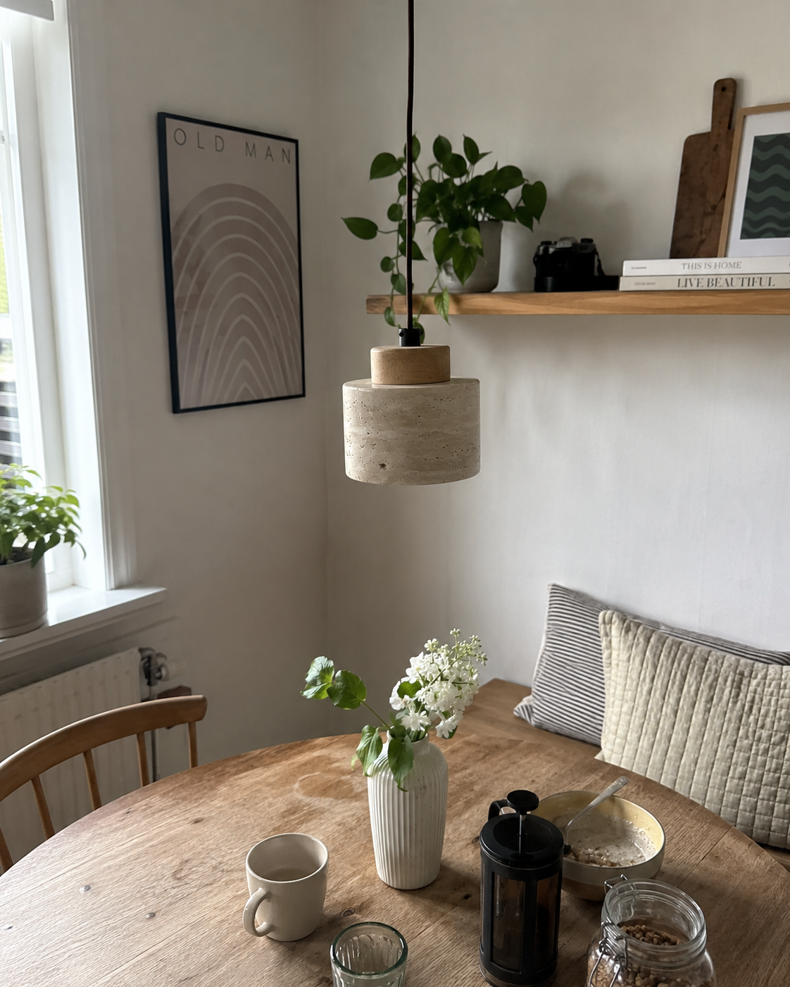 Ash | Japanese Wabi-Sabi Cave Stone Pendant Light