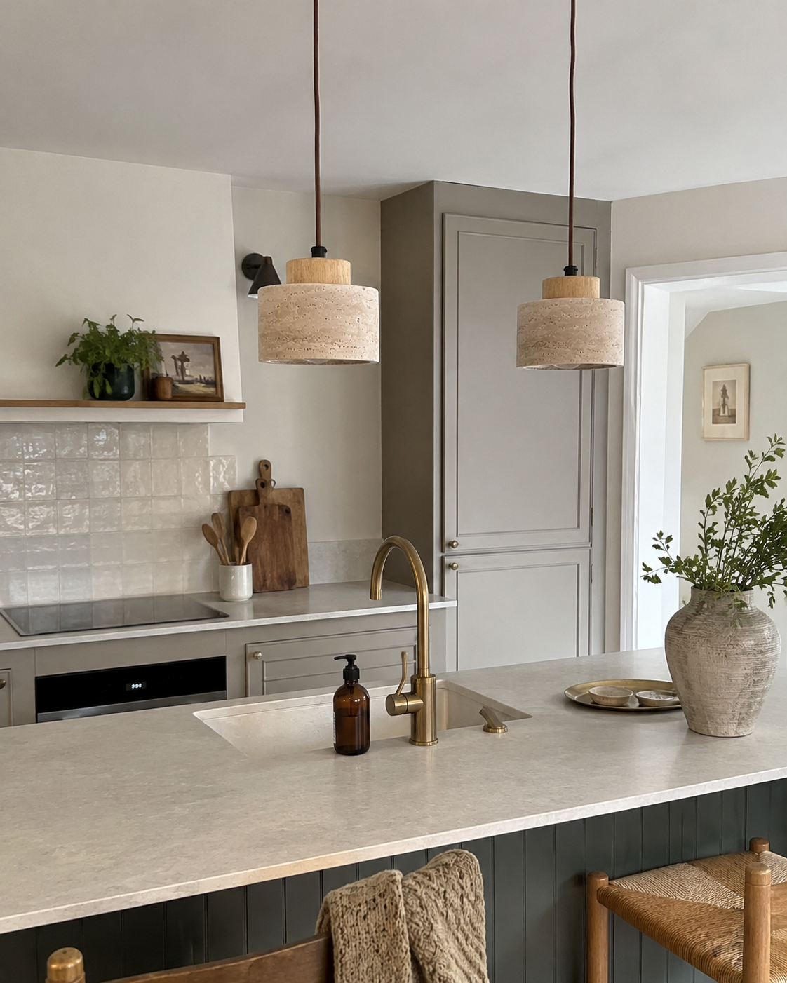 Ash | Japanese Wabi-Sabi Cave Stone Pendant Light