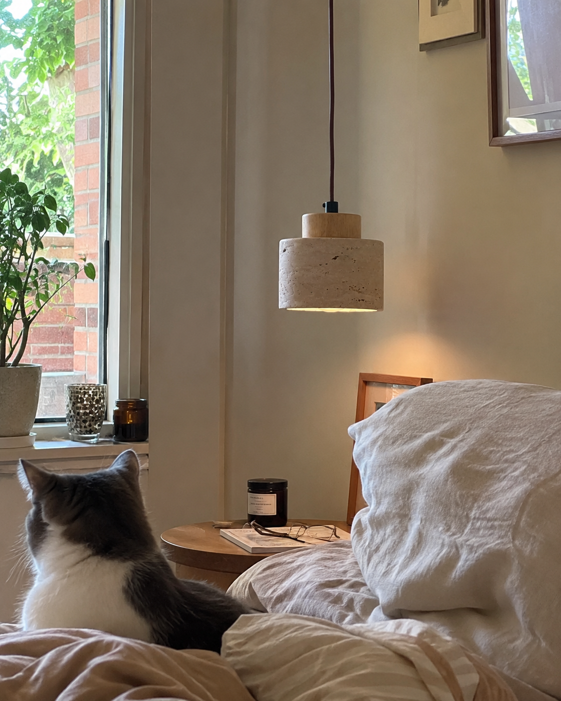 Ash | Japanese Wabi-Sabi Cave Stone Pendant Light