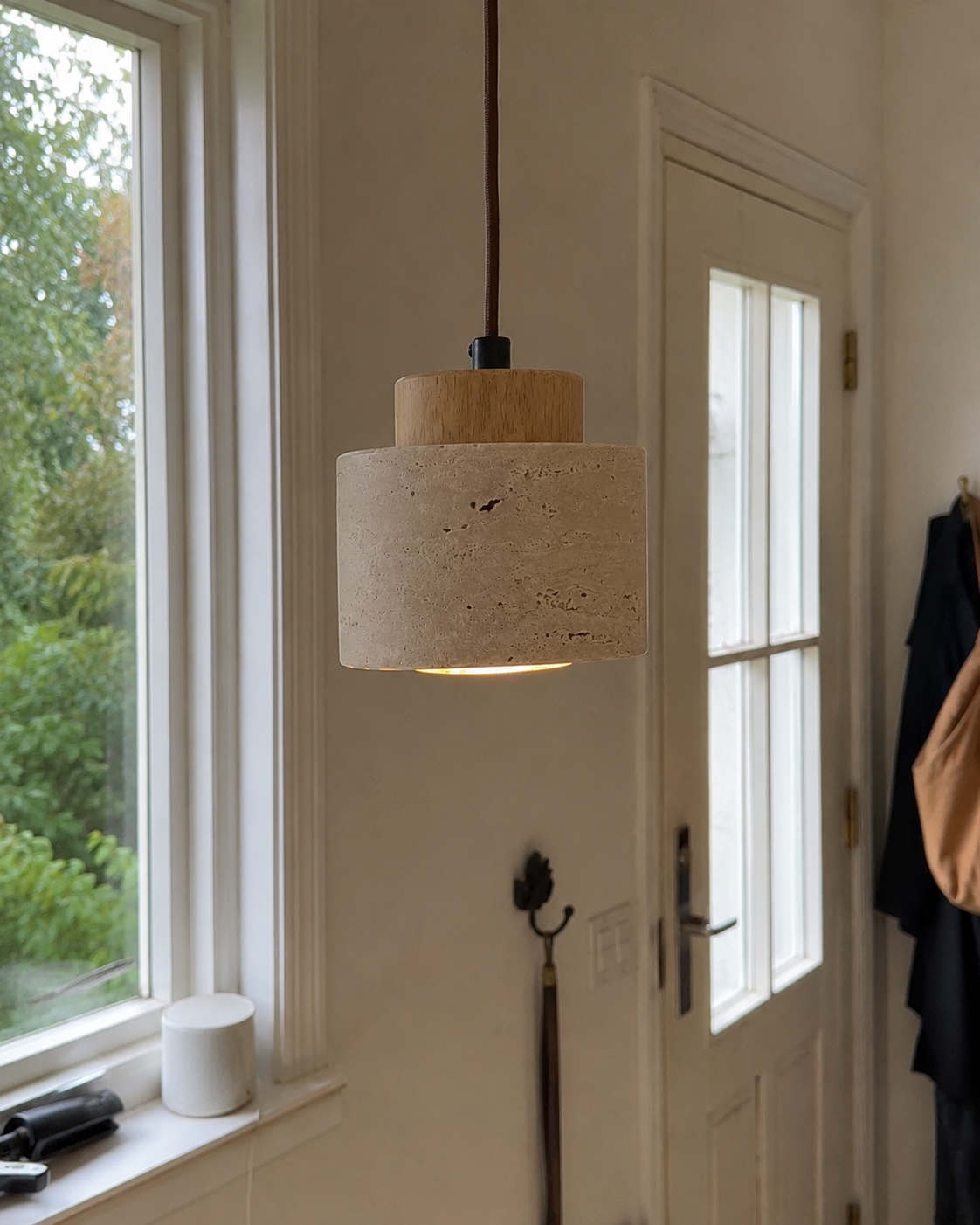 Ash | Japanese Wabi-Sabi Cave Stone Pendant Light