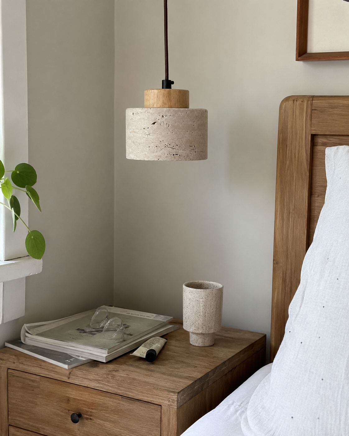 Ash | Japanese Wabi-Sabi Cave Stone Pendant Light