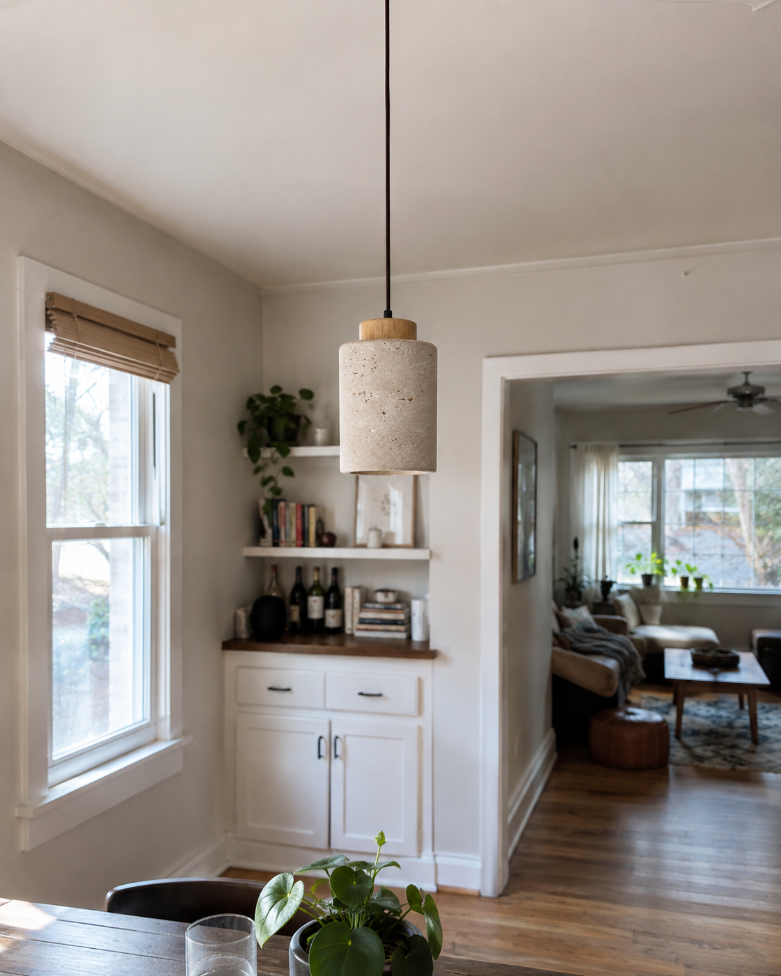 Ash | Japanese Wabi-Sabi Cave Stone Pendant Light