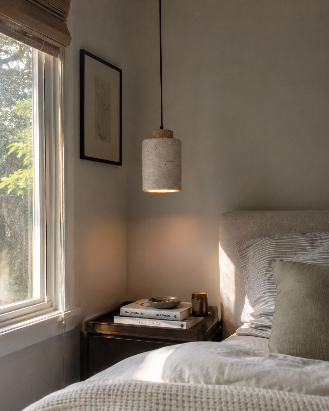 Ash | Japanese Wabi-Sabi Cave Stone Pendant Light