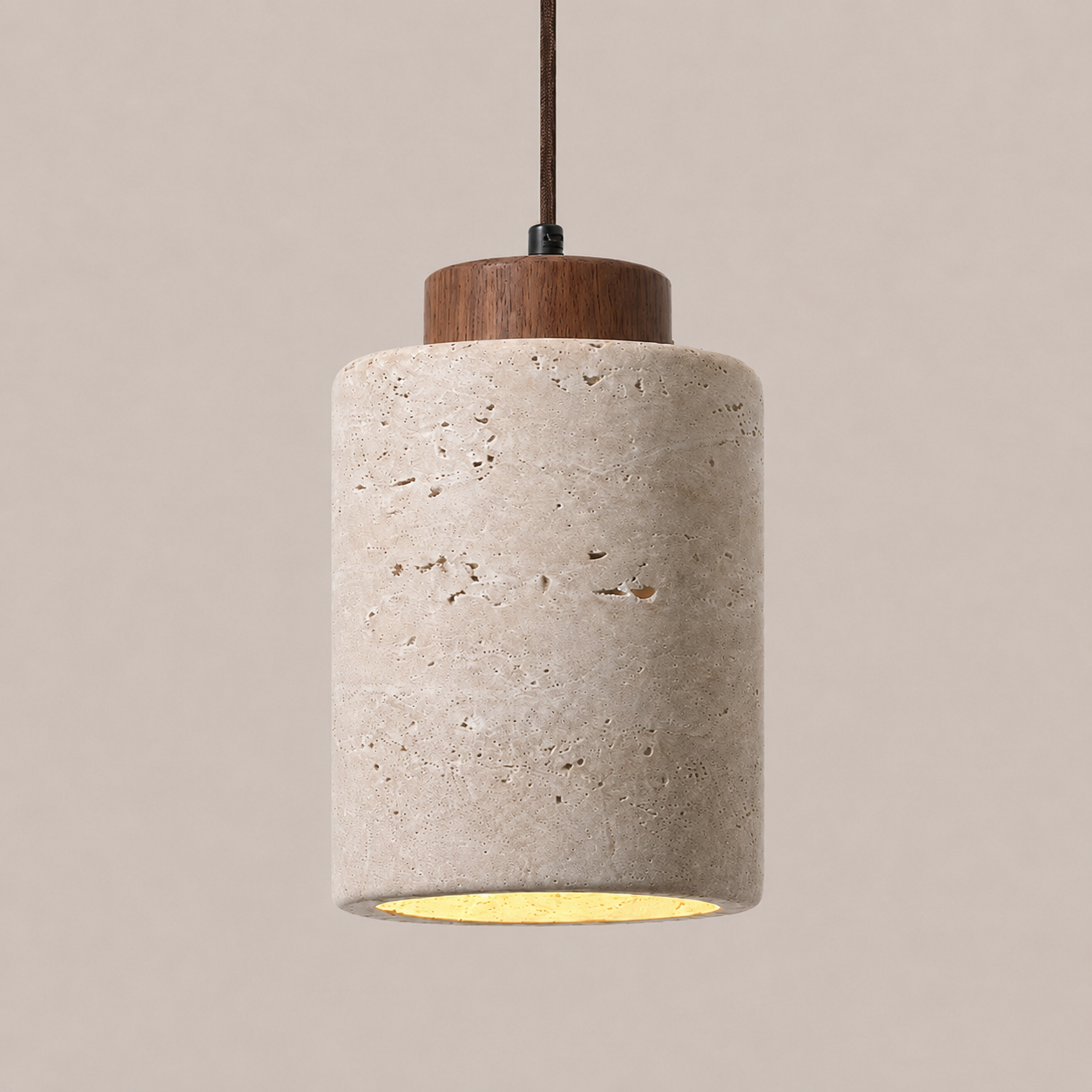 Ash | Japanese Wabi-Sabi Cave Stone Pendant Light