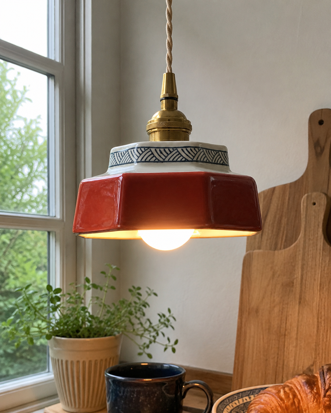 Taro | Retro Ceramic Pendant Light