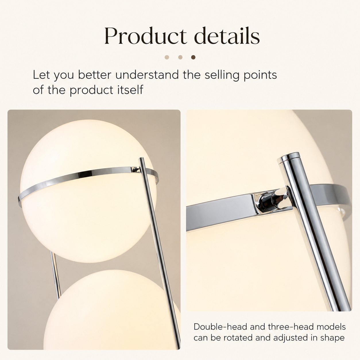 Emeric | Bauhaus Acrylic Globe Arc Floor Lamp