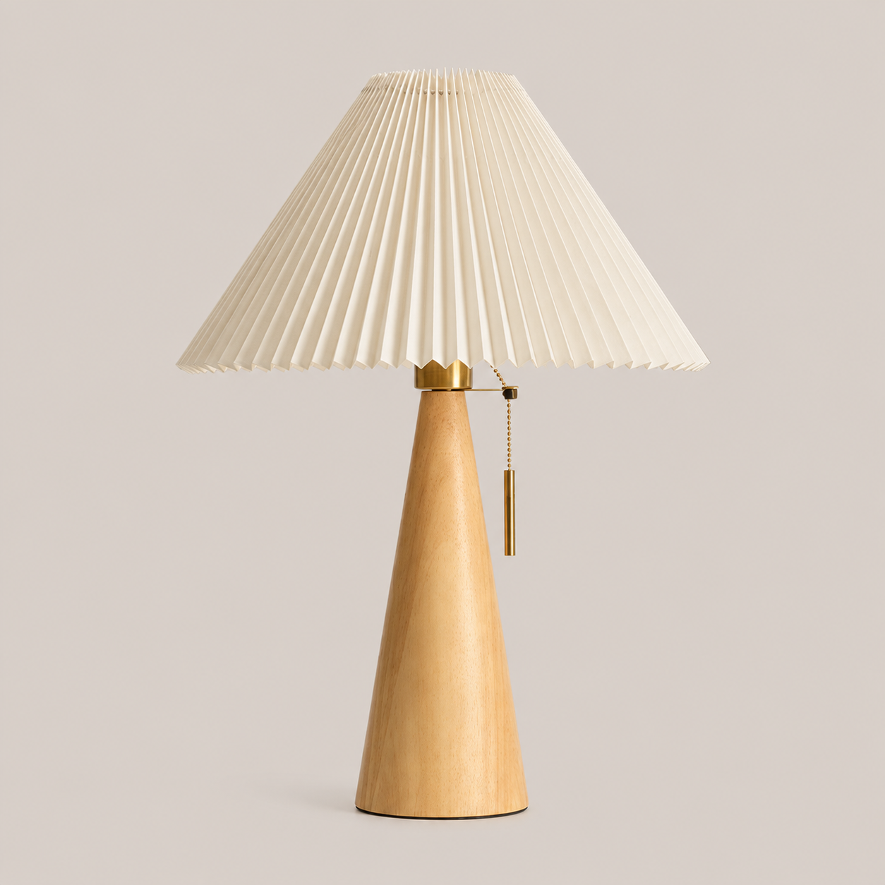 Marlowe | Modern Pleated Wood Table Lamp