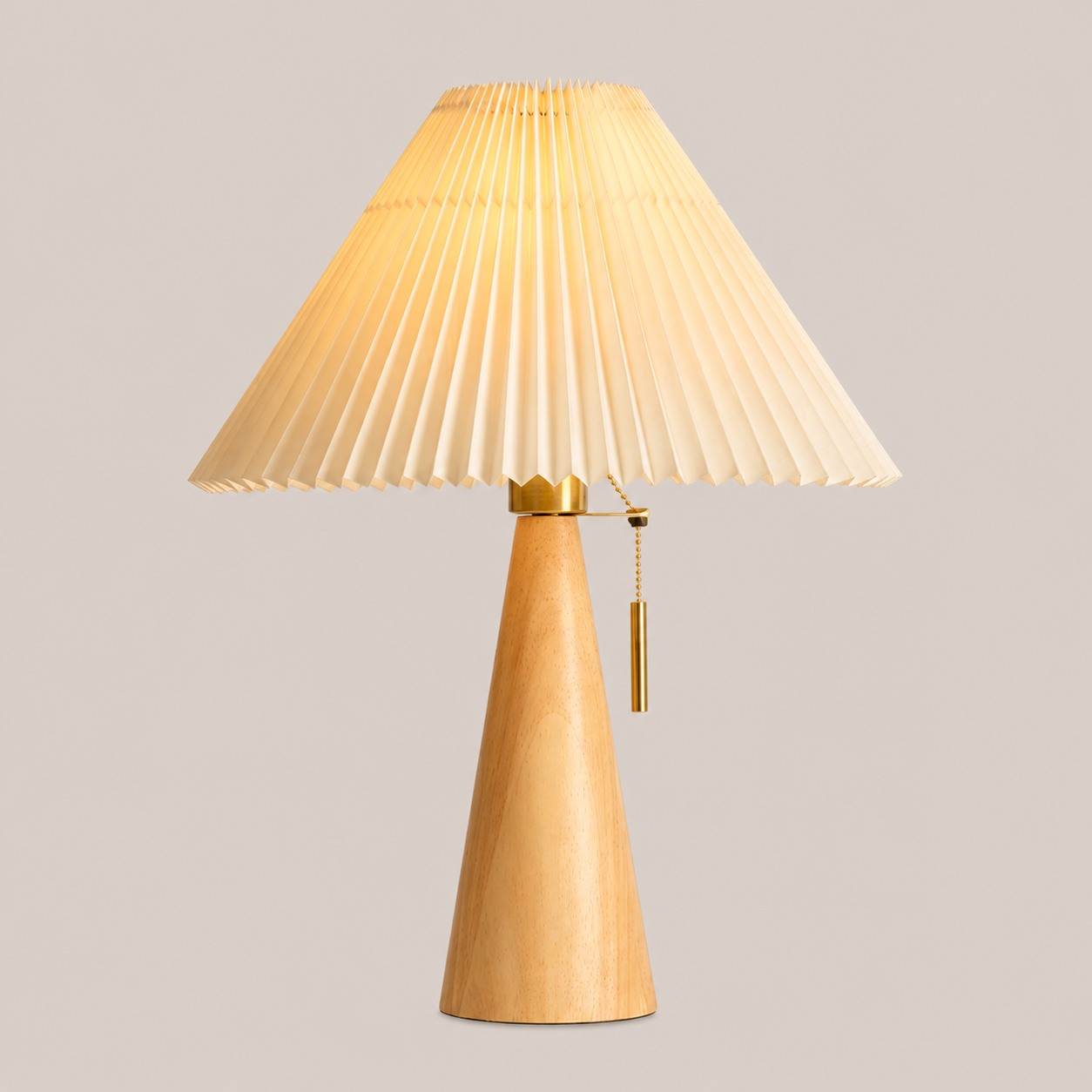 Marlowe | Modern Pleated Wood Table Lamp