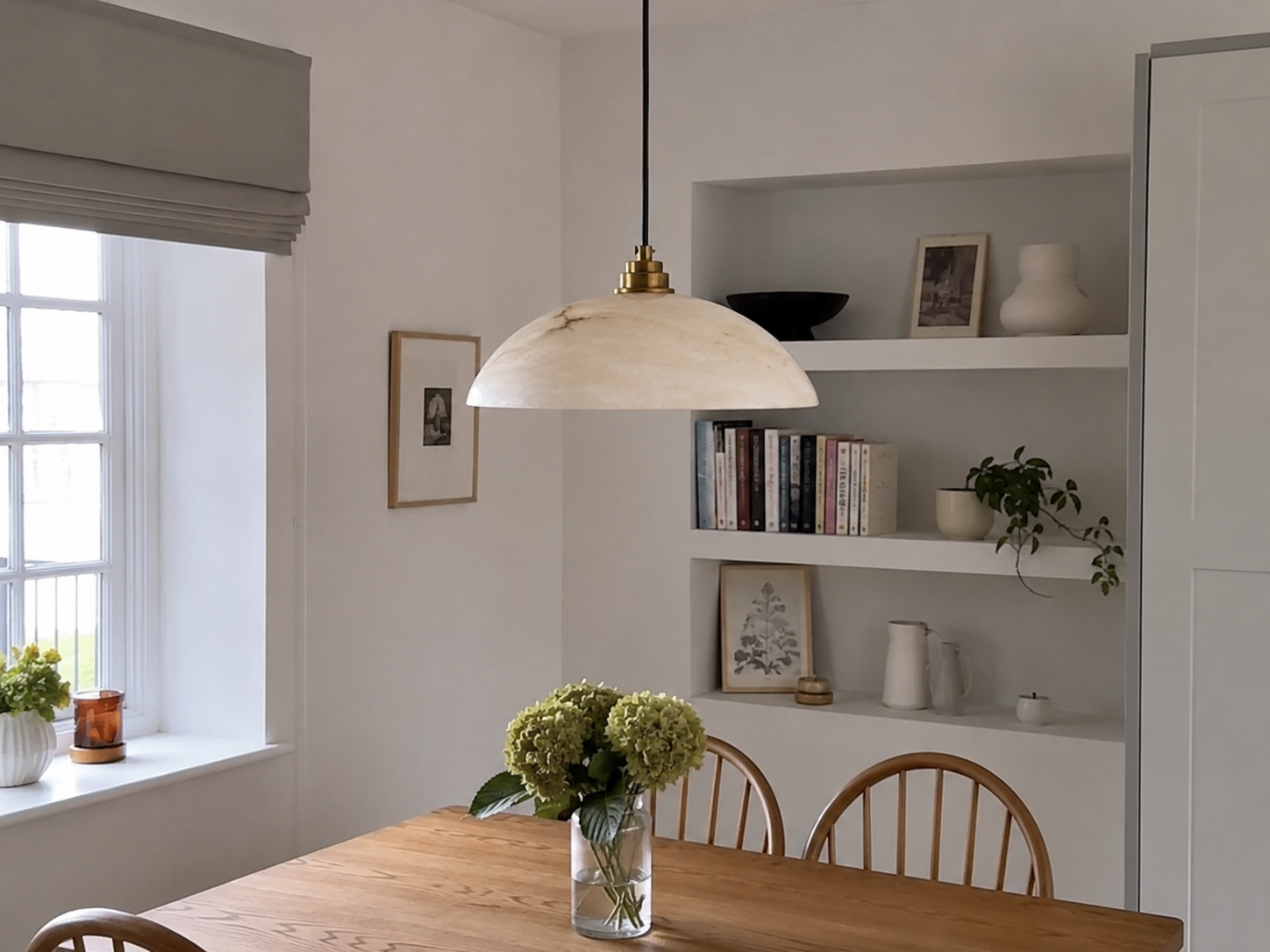 Marisol | Copper Marble Round Chandelier