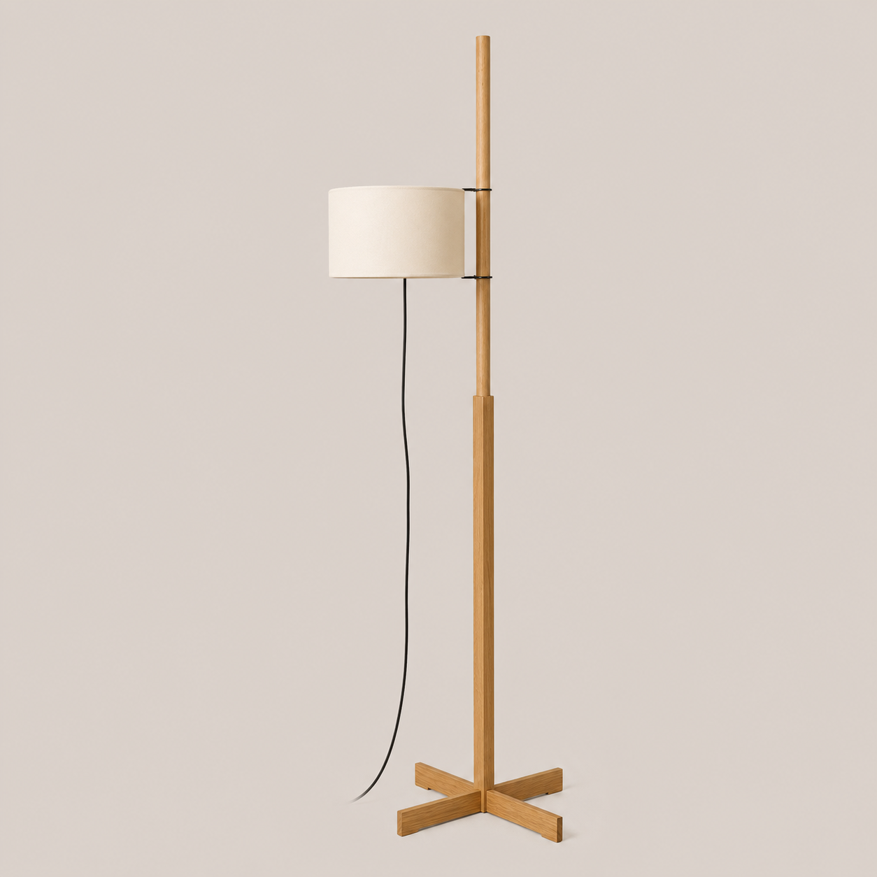 August | Nordic Solid Wood Adjustable Floor Lamp