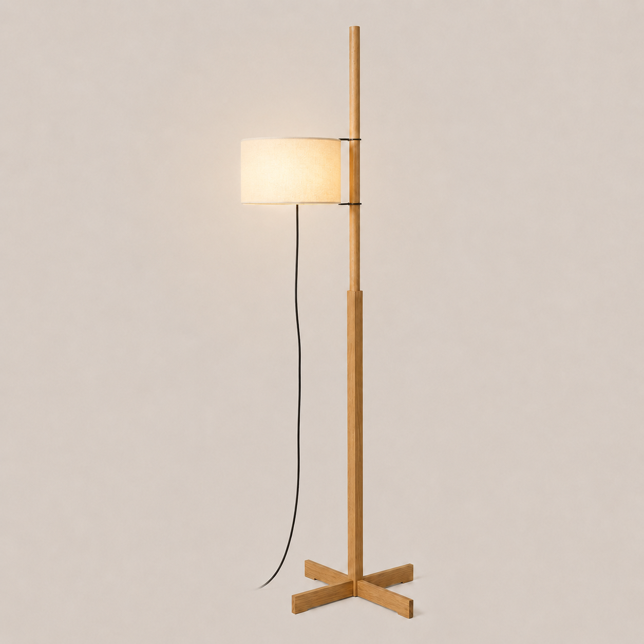 August | Nordic Solid Wood Adjustable Floor Lamp