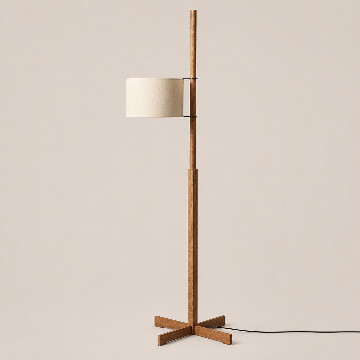 August | Nordic Solid Wood Adjustable Floor Lamp