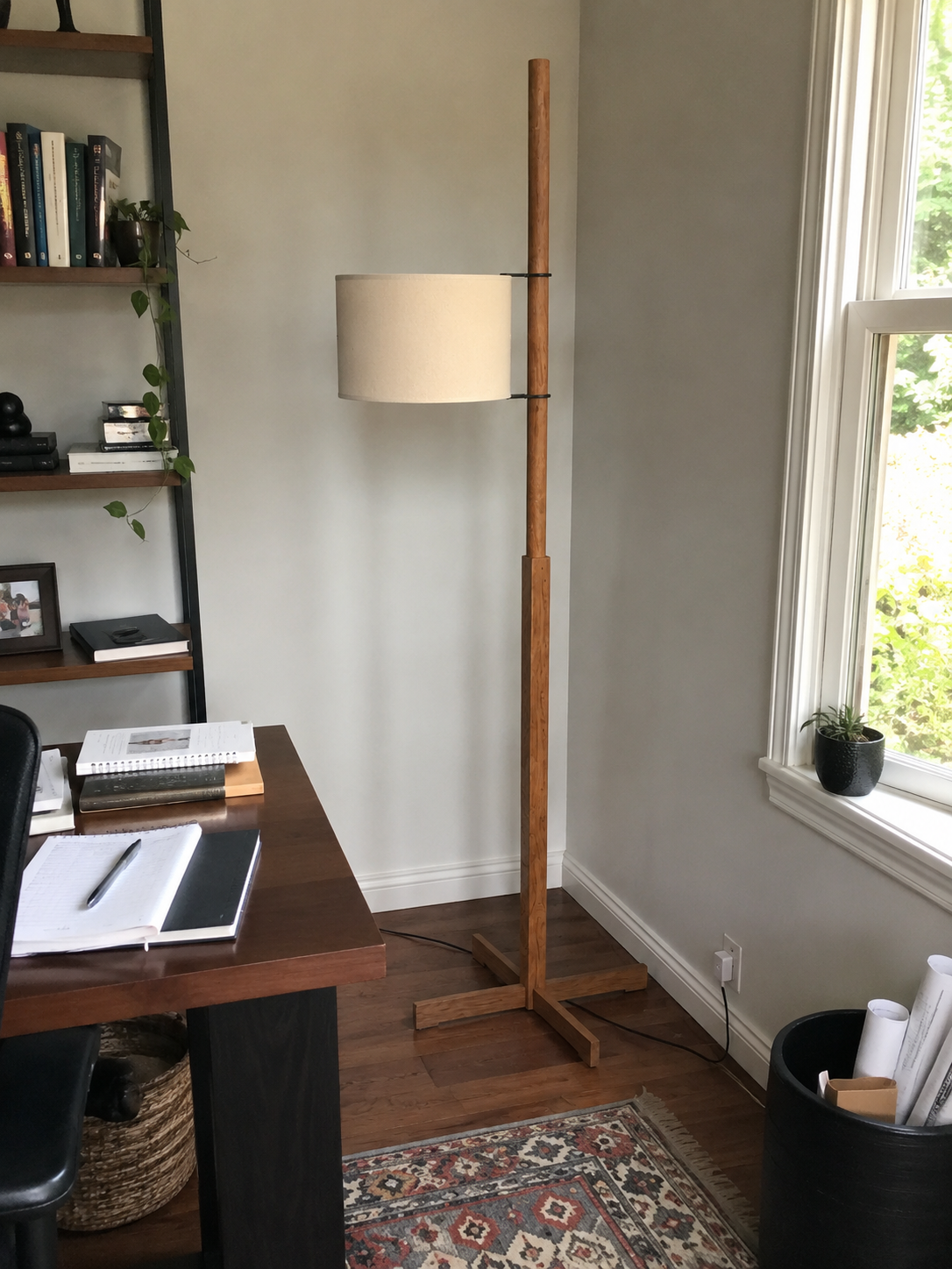 August | Nordic Solid Wood Adjustable Floor Lamp