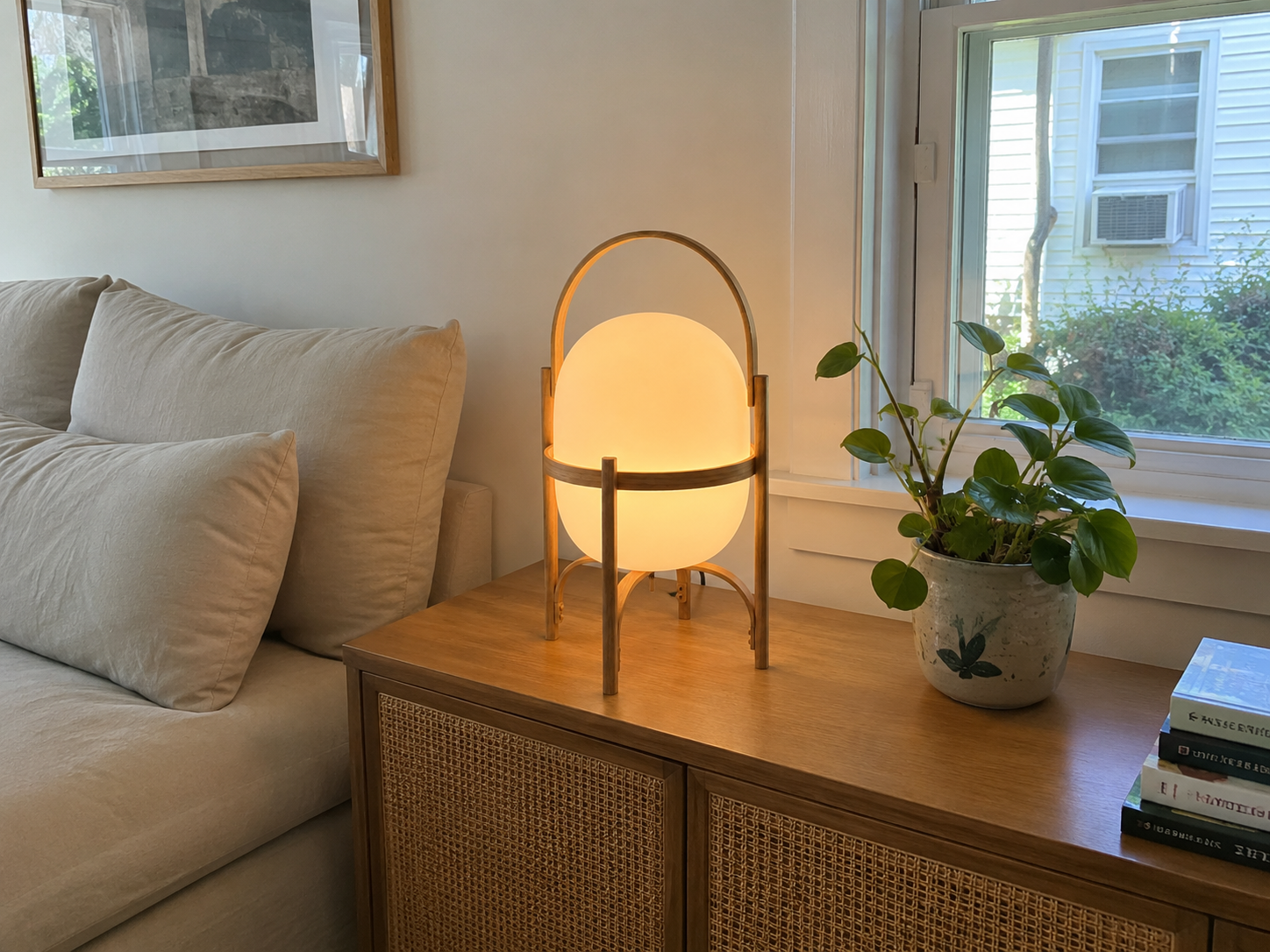 Obi | Japanese Basket Glass Table Lamp