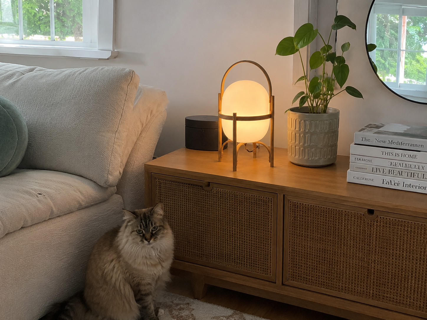 Obi | Japanese Basket Glass Table Lamp