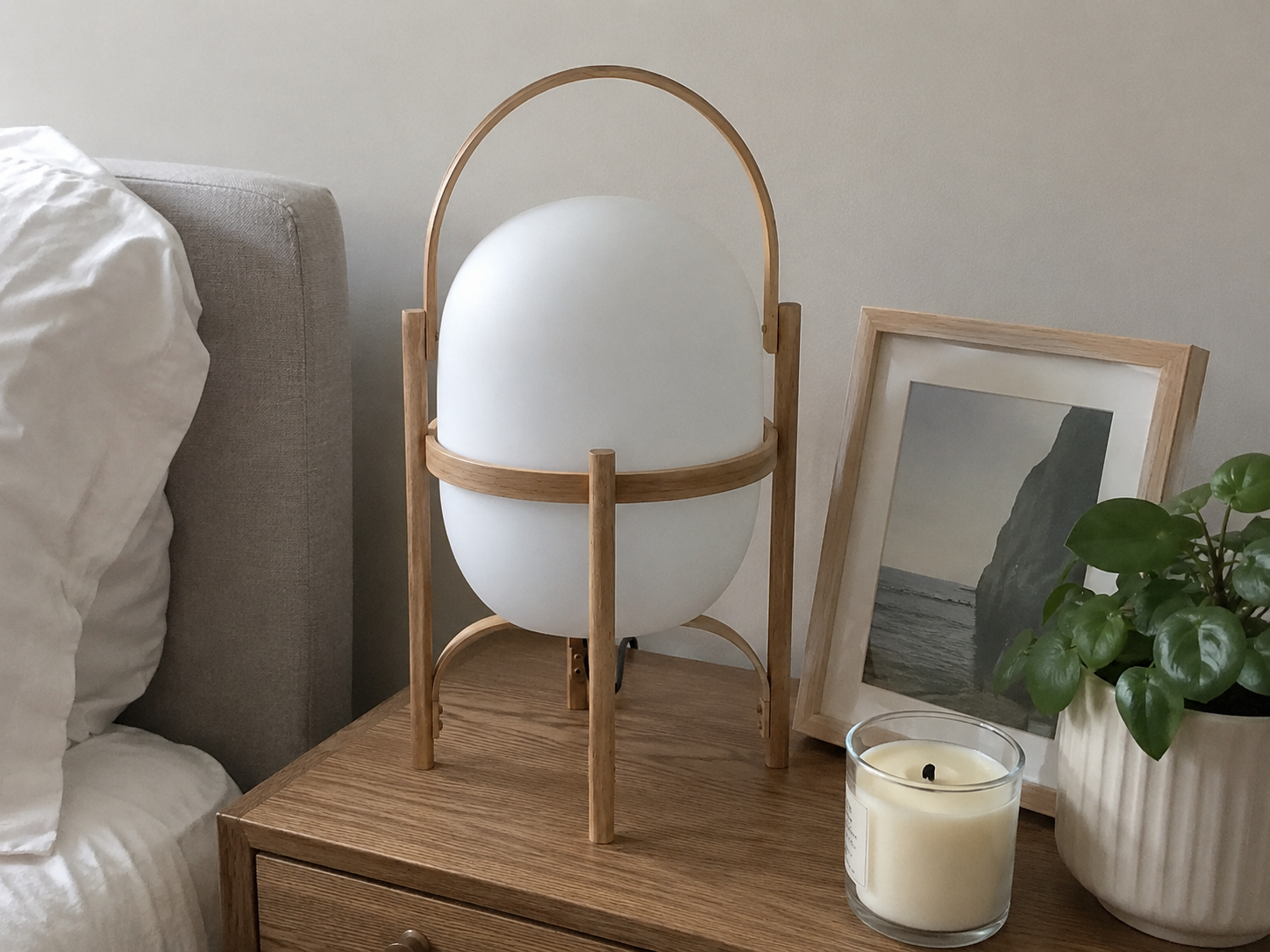 Obi | Japanese Basket Glass Table Lamp