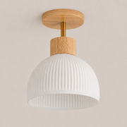 Ezra | Nordic Cream Flush Mount Ceiling Light