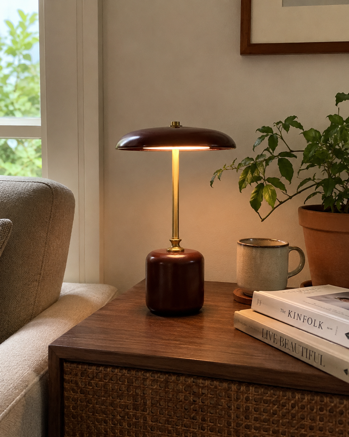 Adelina | Brass Glass Bedside Lamp