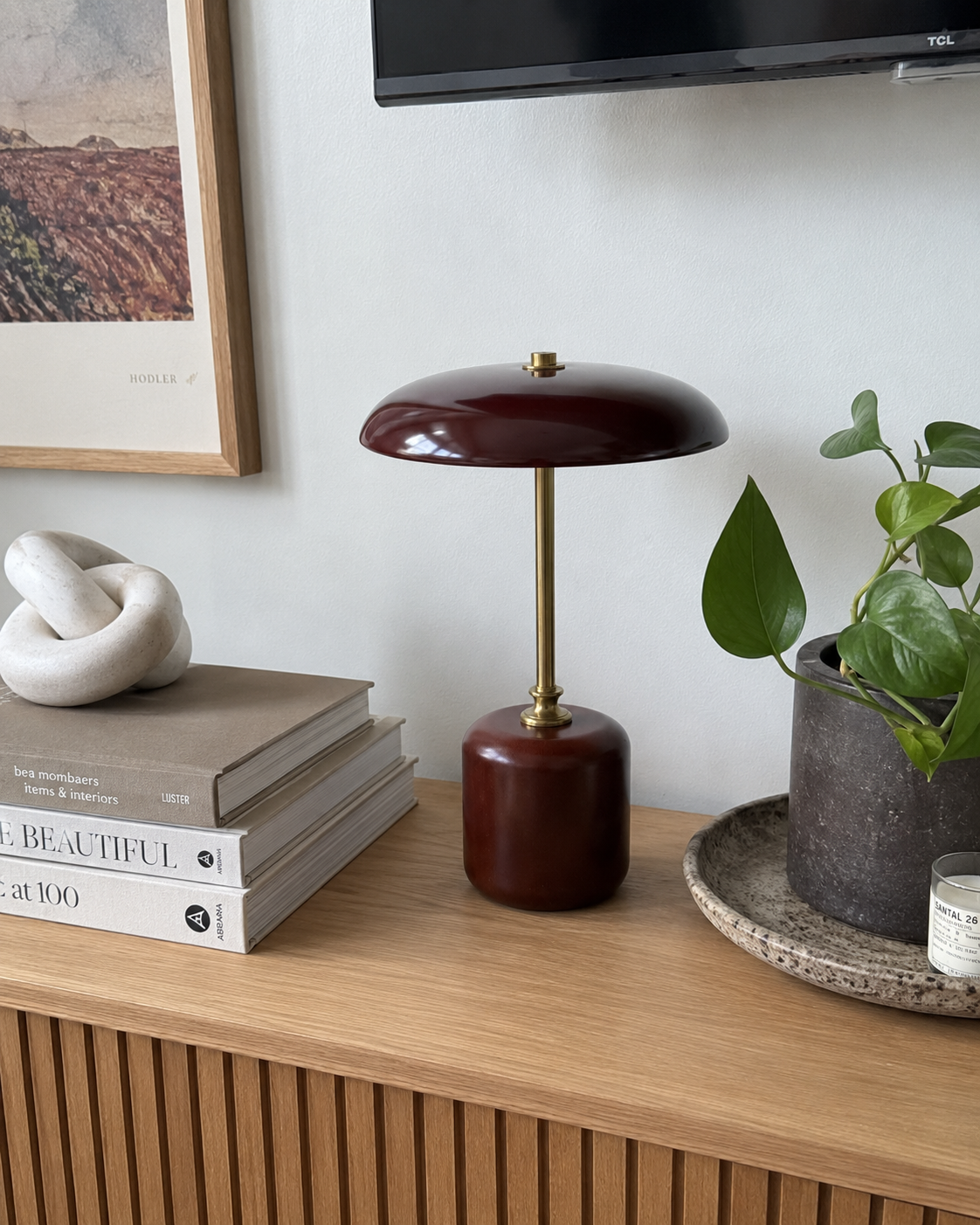Adelina | Brass Glass Bedside Lamp
