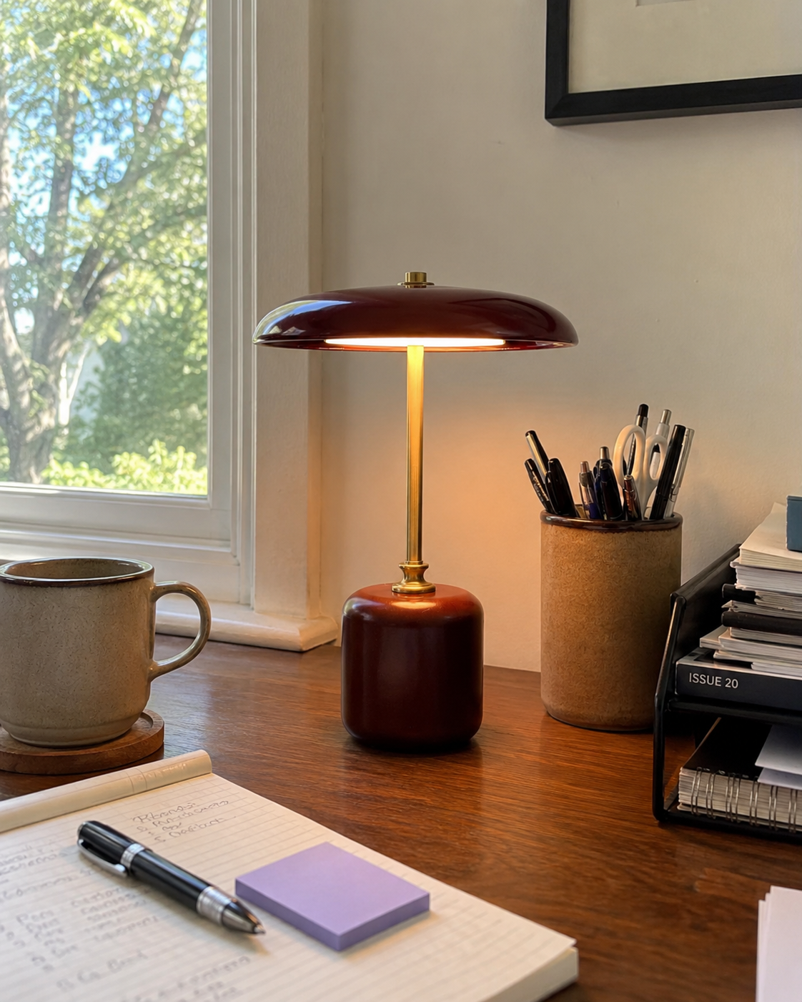 Adelina | Brass Glass Bedside Lamp