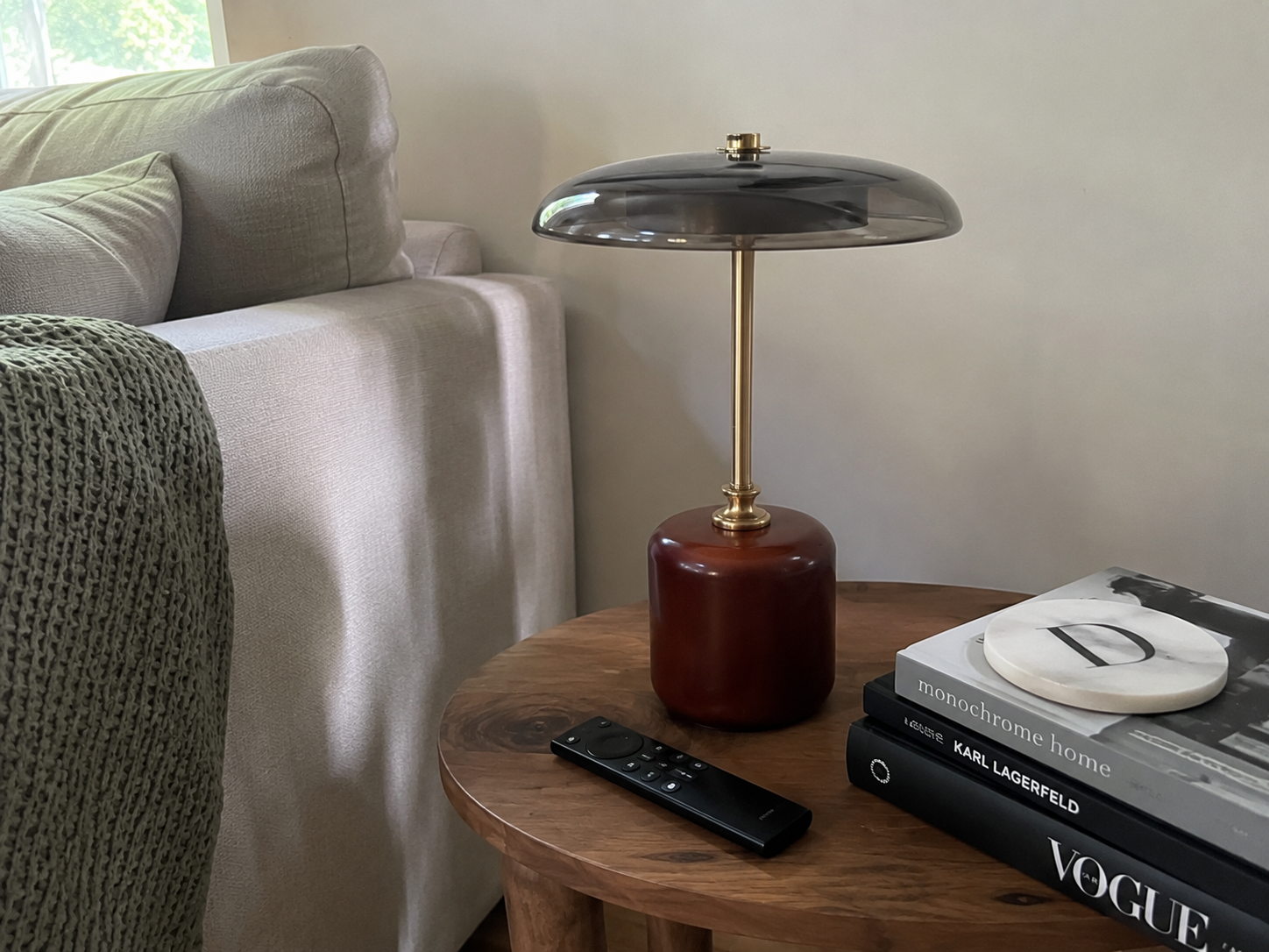 Adelina | Brass Glass Bedside Lamp