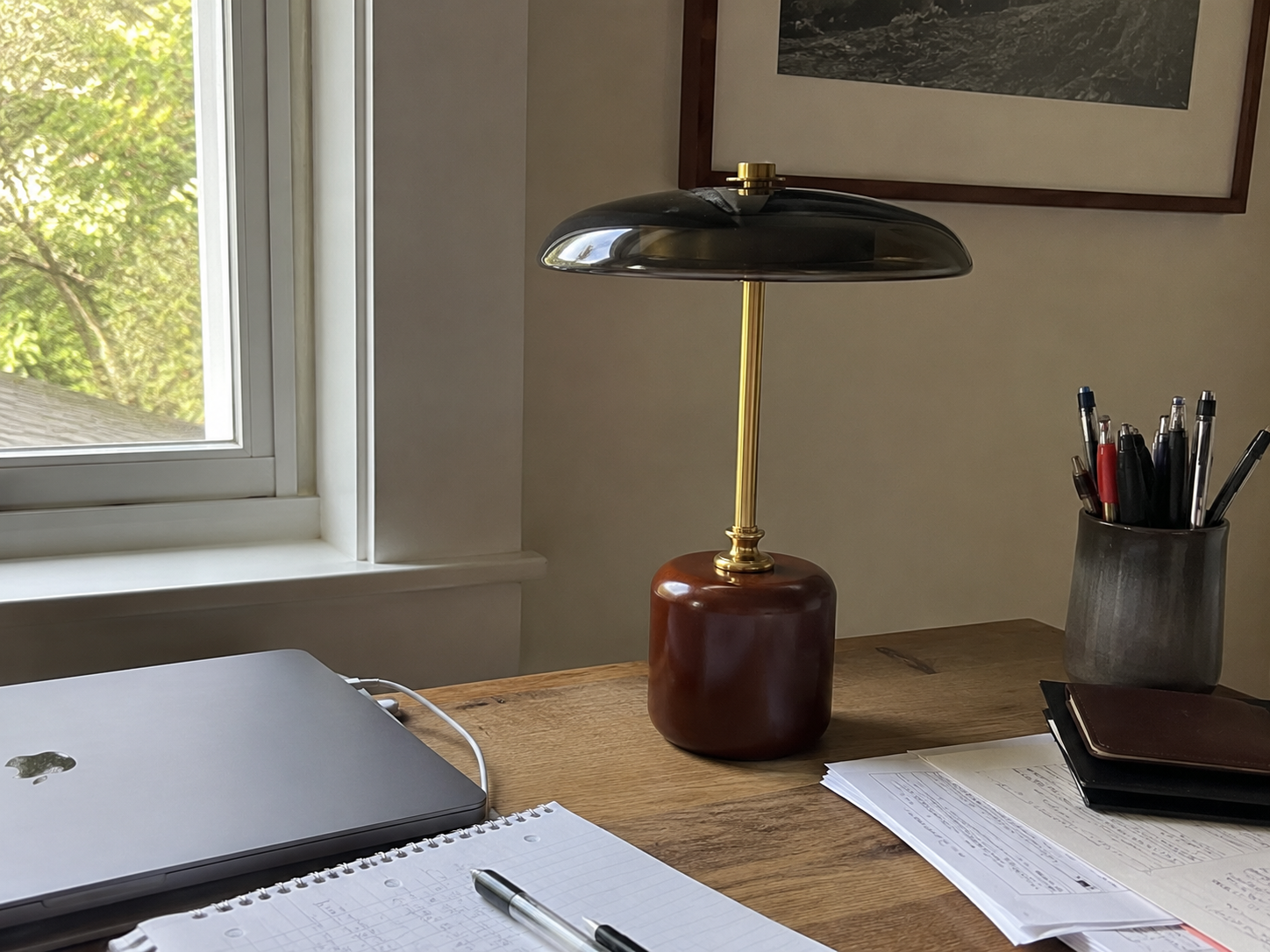 Adelina | Brass Glass Bedside Lamp