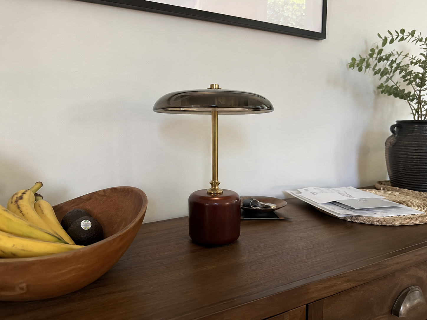 Adelina | Brass Glass Bedside Lamp