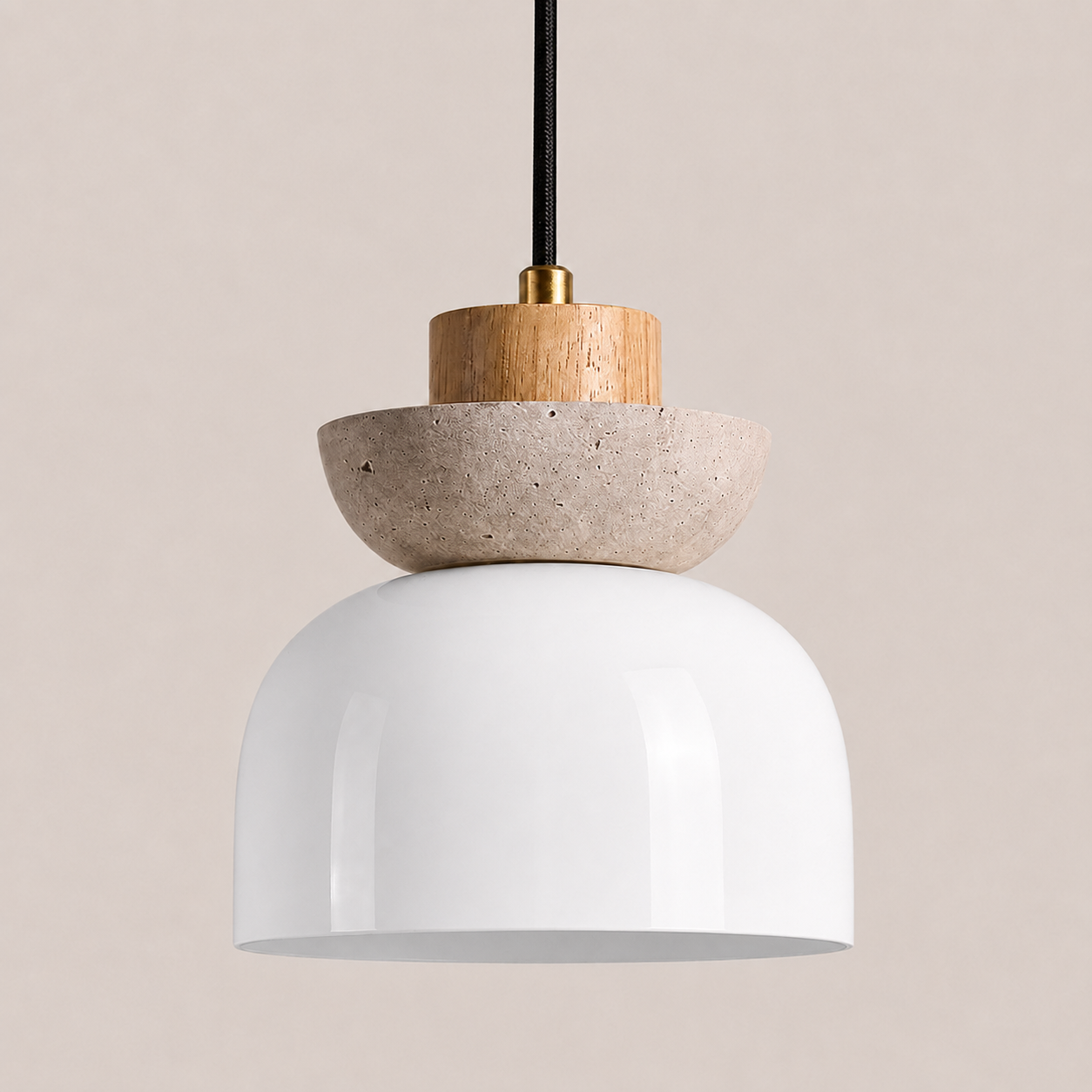 Yuto | Japanese Log Cream Mini Pendant