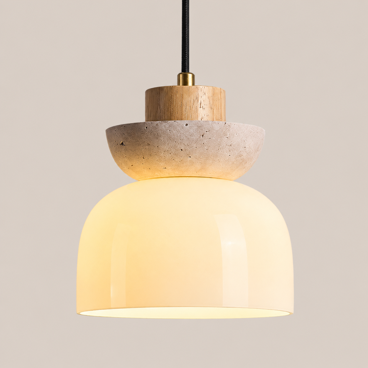 Yuto | Japanese Log Cream Mini Pendant